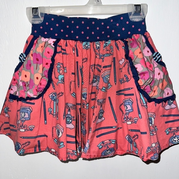 MATILDA JANE Girls 4 / Secret Fields / Hold the Phone Twirl Pocket Floral Skirt - Picture 2 of 7